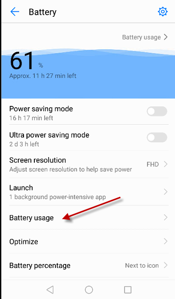 Huawei Battery Settings #1