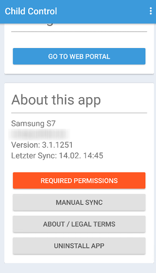 Required permissions for Child Control