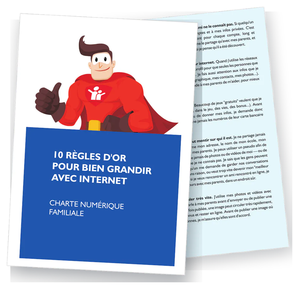 La charte numérique familiale au format brochure imprimée
