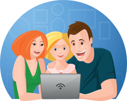 Famille utilisant une application de controle parental pour Android